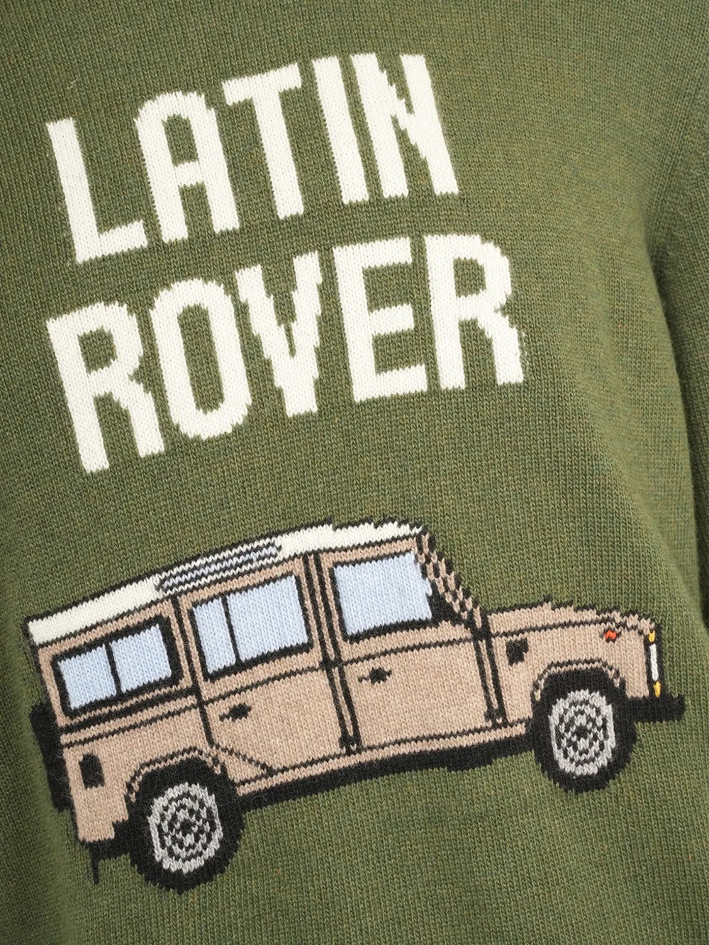 MC2 Saint Barth Heron intarsia-knit sweater Groen