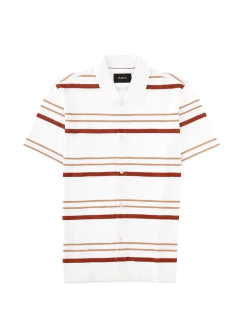 BOSS cotton striped polo shirt