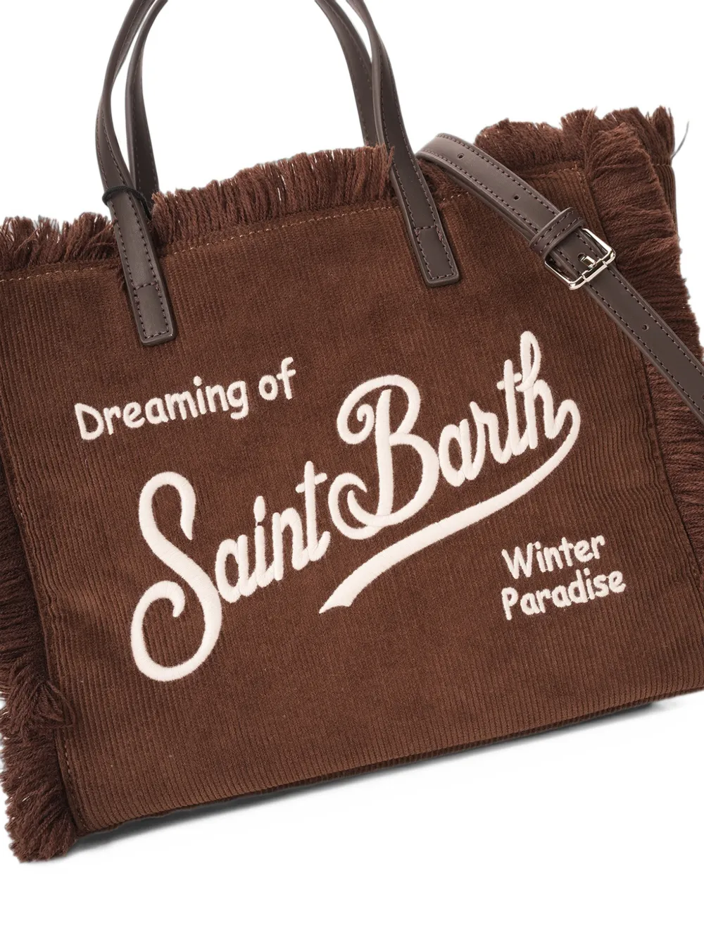 MC2 Saint Barth Shopper met franje Bruin