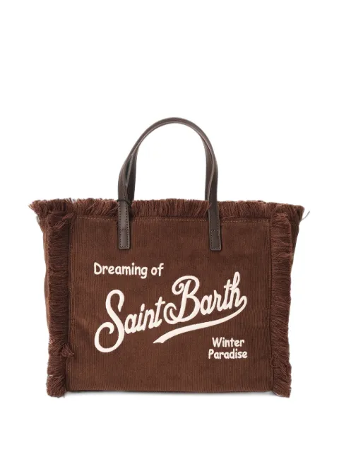MC2 Saint Barth corduroy fringed tote bag