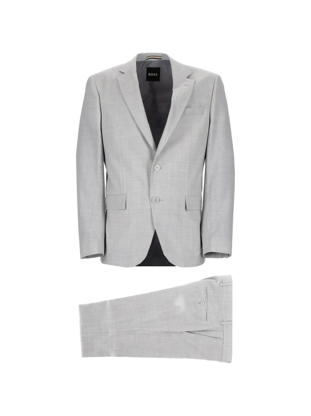 BOSS single-breasted notched-lapels suit - Grigio