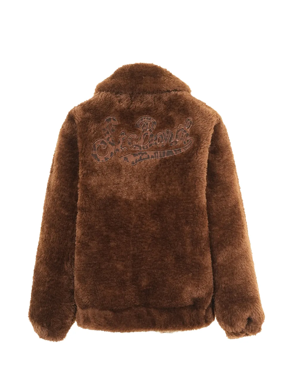 MC2 Saint Barth logo-embroidered faux-fur coat Bruin
