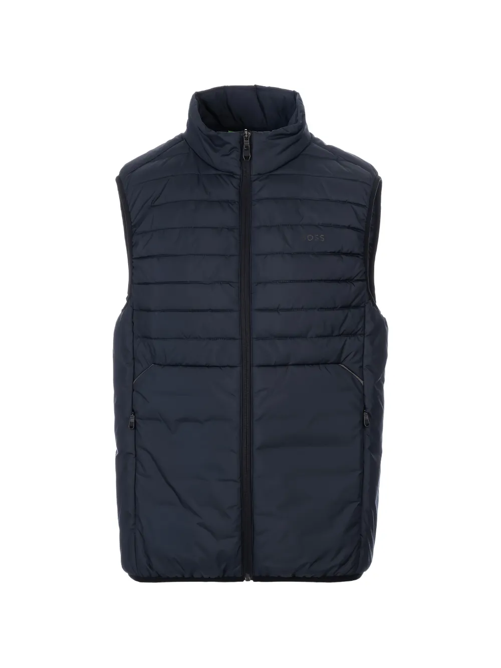 BOSS quilted zip vest - Blau
