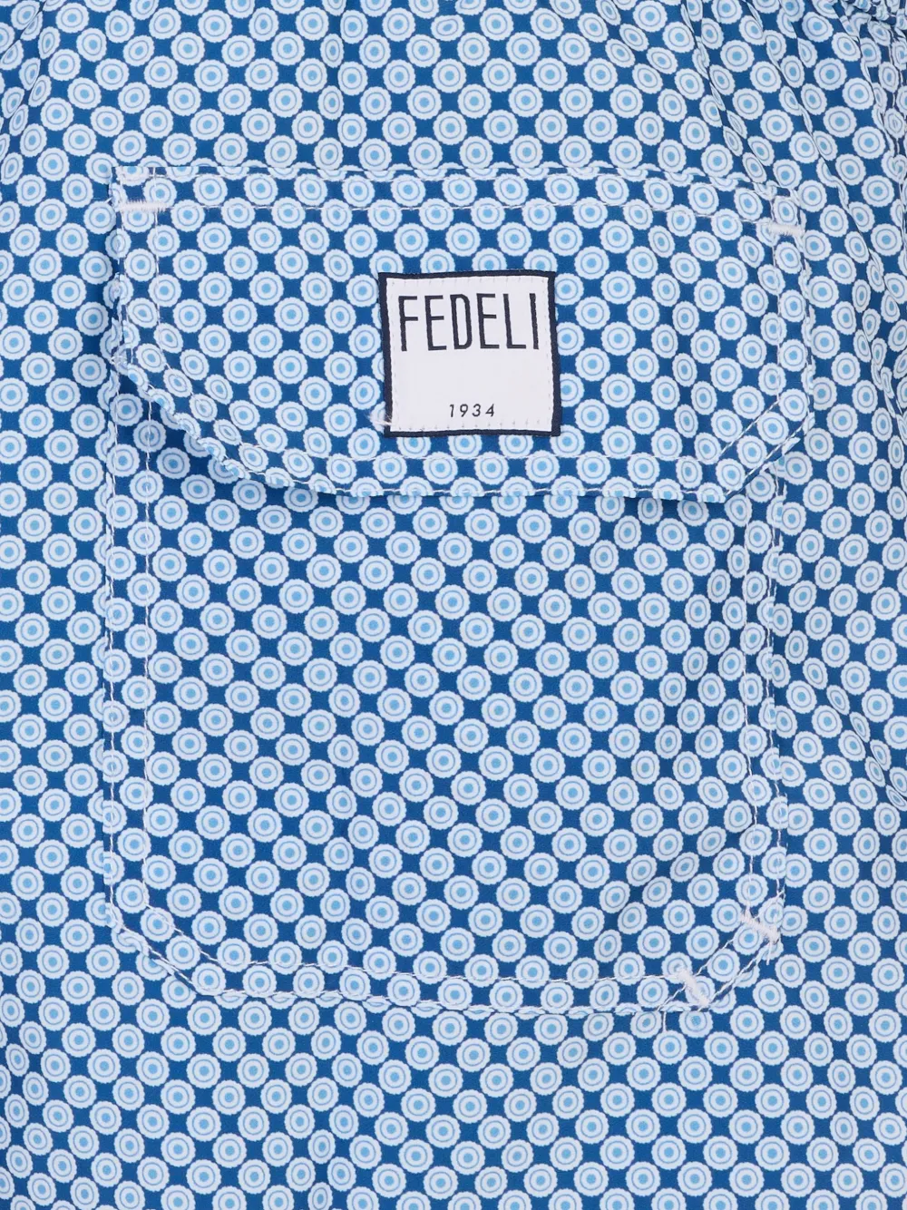 Fedeli Zwembroek met geometrische print Blauw