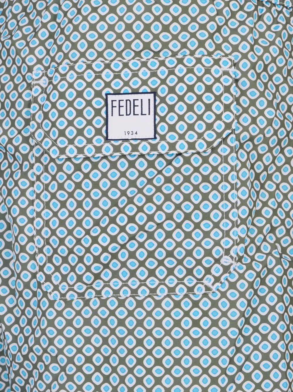 Fedeli Zwembroek met geometrische print Groen