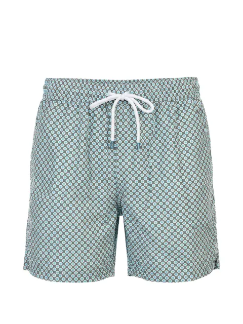 Fedeli geometric-print swim shorts