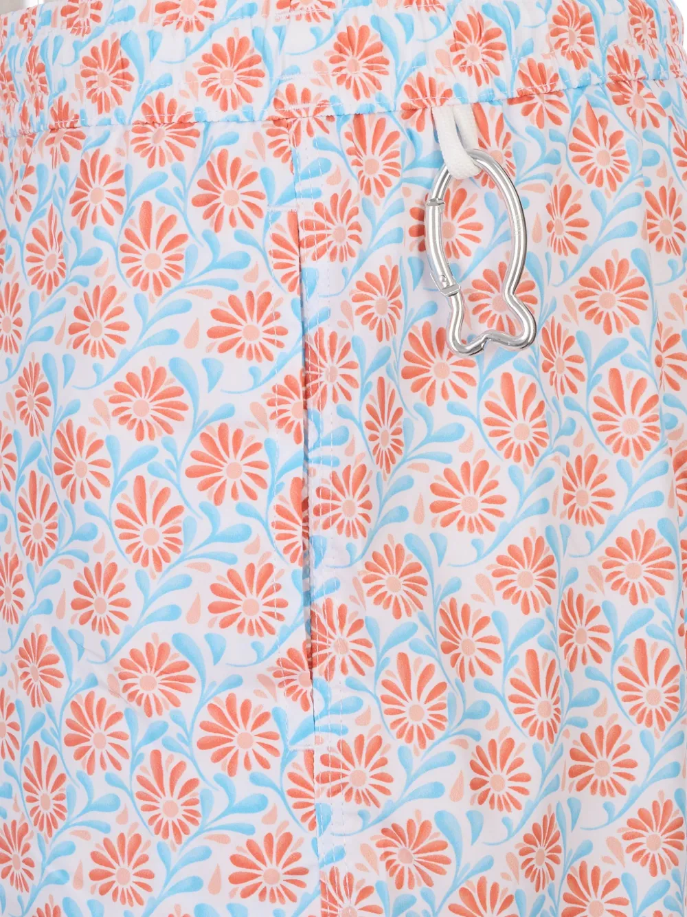 Fedeli floral-print swim shorts Blauw