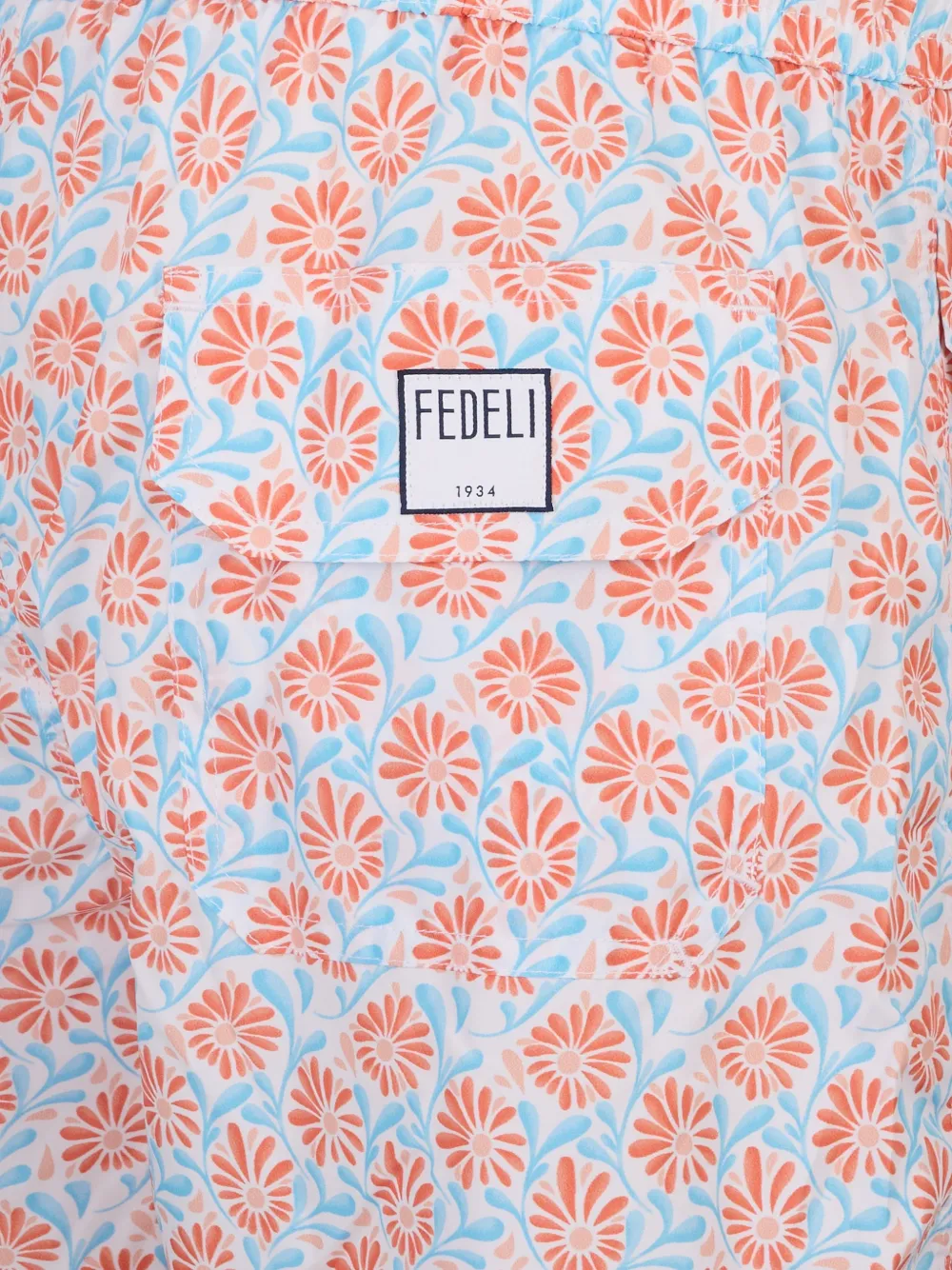 Fedeli floral-print swim shorts Blauw