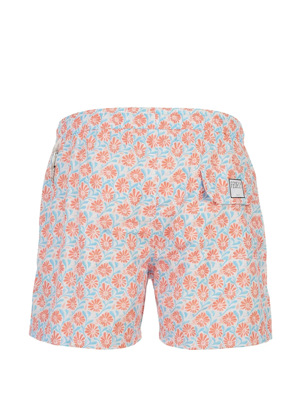 Fedeli floral-print swim shorts Blauw