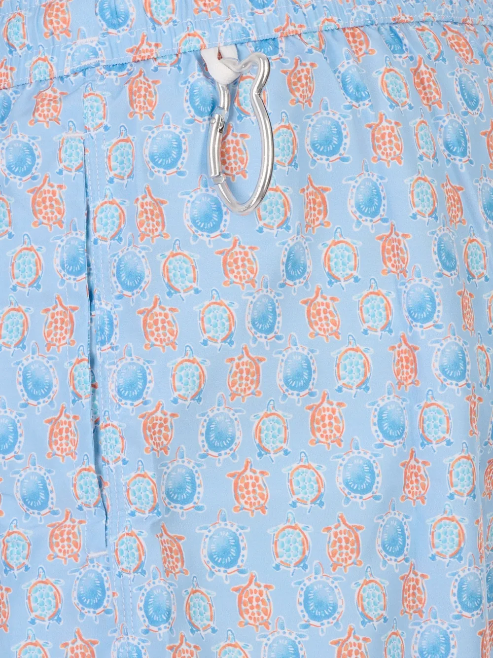  Fedeli Print-detail Drawstring Swim Shorts - Azul 