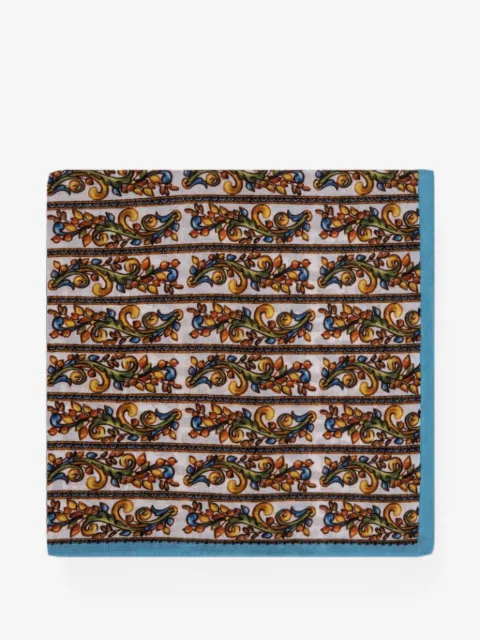 Ottotredici contrast-border scarf