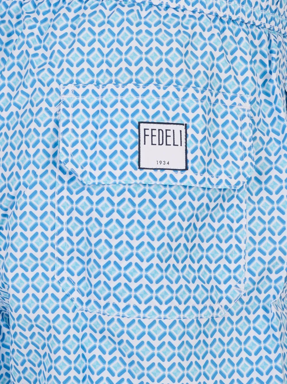 Fedeli geometric-print swim shorts Blauw