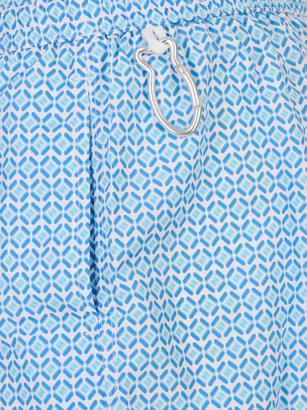  Fedeli Geometric-print Swim Shorts - Azul 