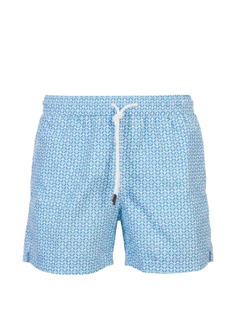 Fedeli geometric-print swim shorts