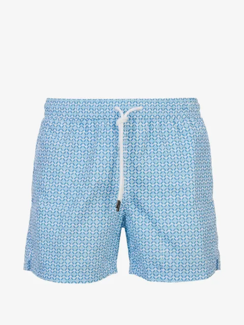 Fedeli geometric-print swim shorts