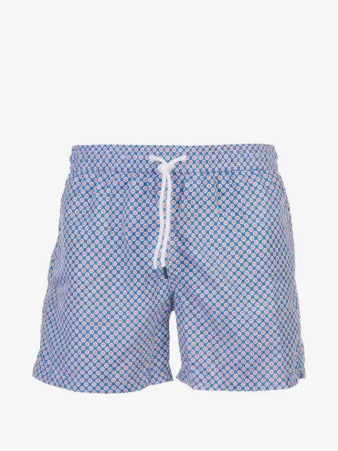 Fedeli geometric-print drawstring swim shorts