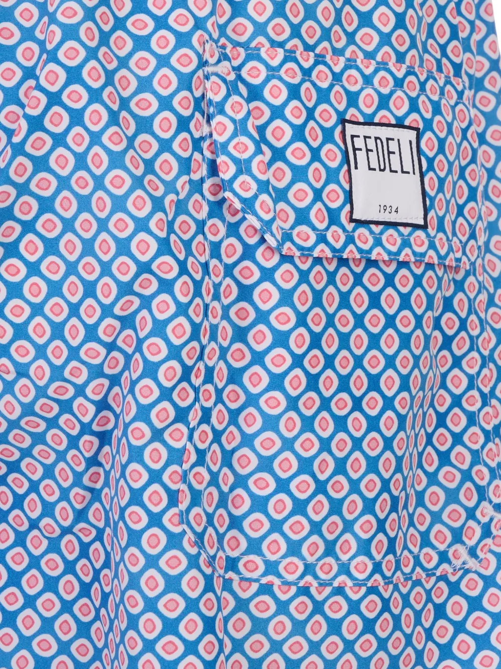 Fedeli Zwembroek met geometrische print Blauw