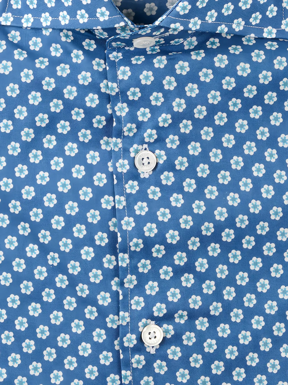 Fedeli Overhemd met bloemenprint Blauw