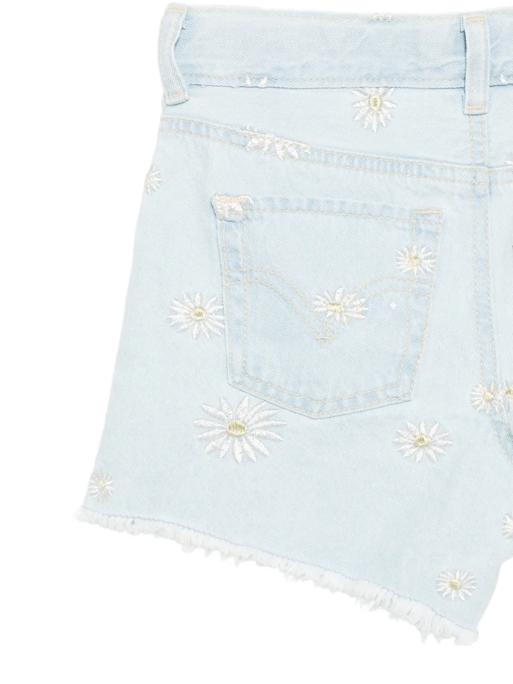 Levi's Kids Gerafeld shorts met borduurwerk Blauw