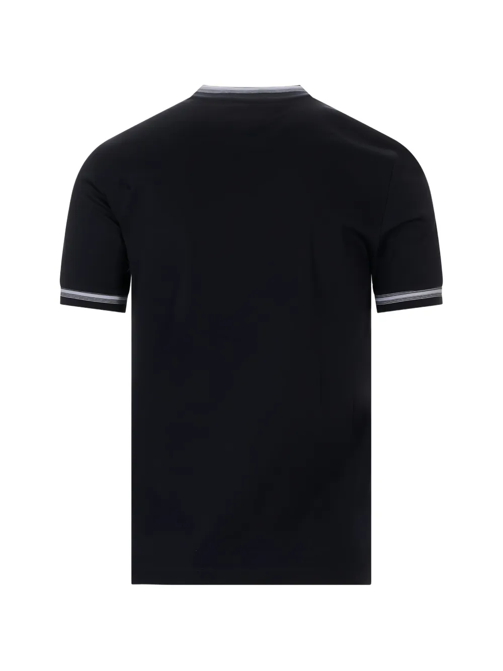 BOSS Gemerceriseerd katoenen slim-fit T-shirt met contrasterende afwerking Blauw