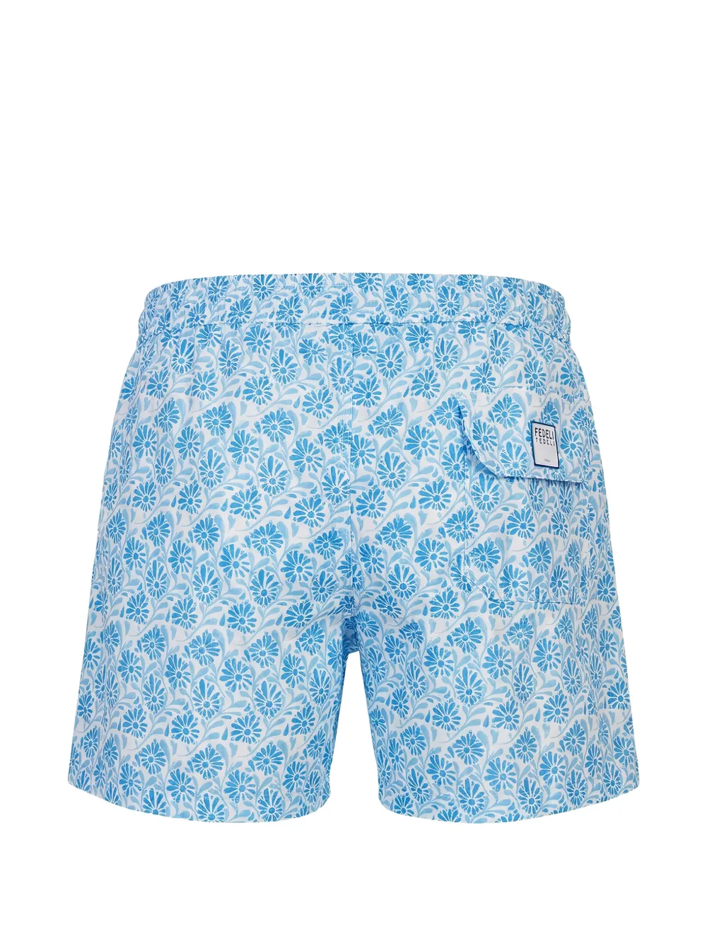 Fedeli floral-print swim shorts Blauw