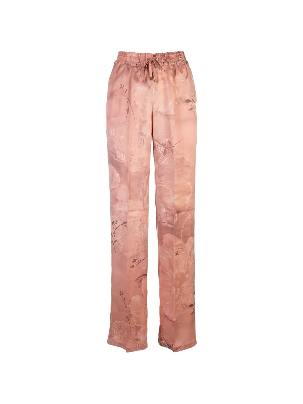 Kiton floral-print drawstring trousers - Rosa