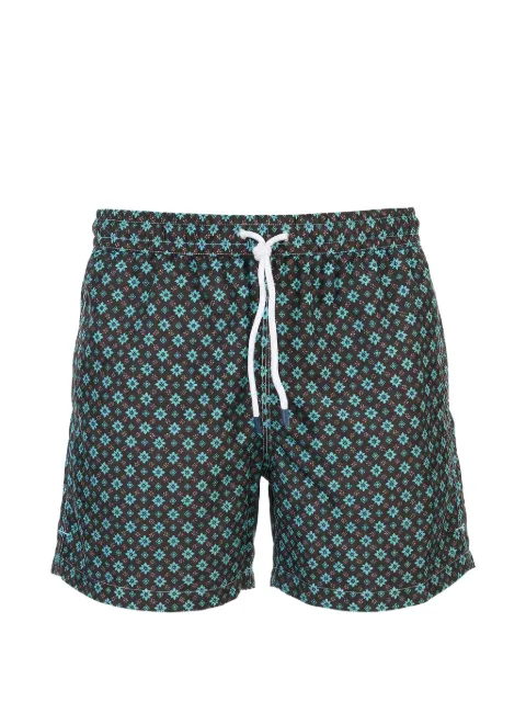 Fedeli geometric-print swim shorts