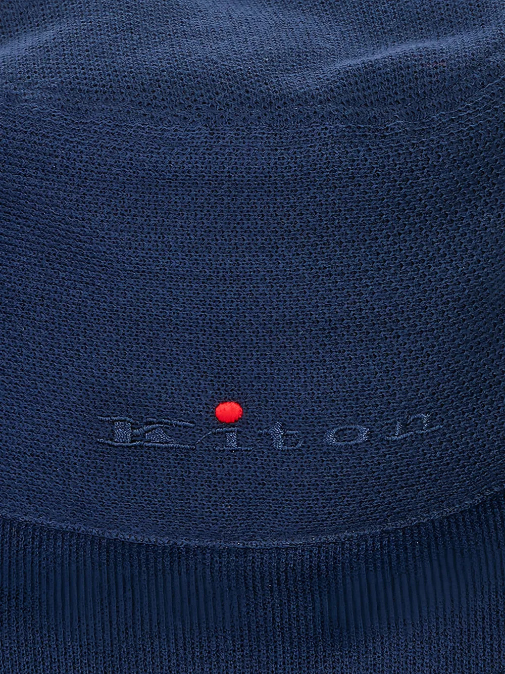 Kiton Vissershoed met geborduurd logo Blauw