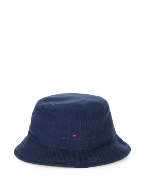 Kiton logo-embroidered bucket hat