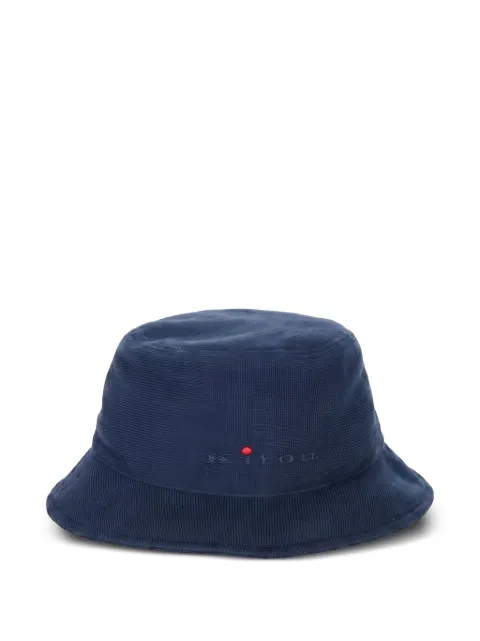 Kiton logo-embroidered bucket hat