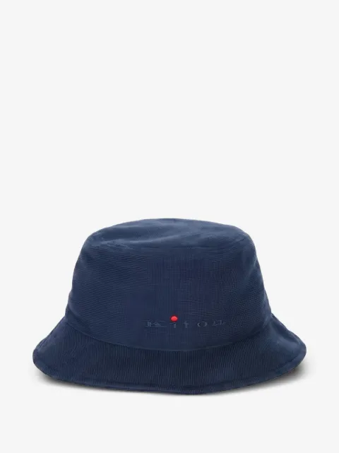 Kiton logo-embroidered bucket hat