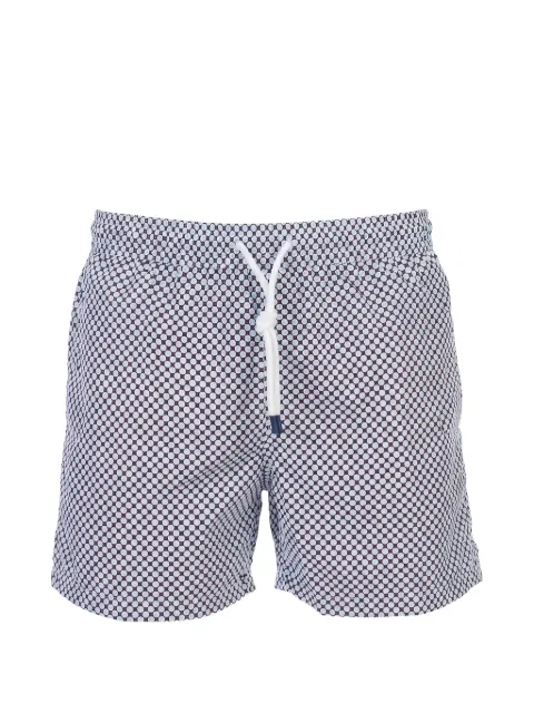 Fedeli geometric-print drawstring swim shorts