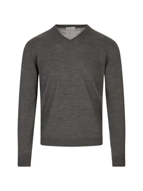 Fedeli V-neck wool sweater