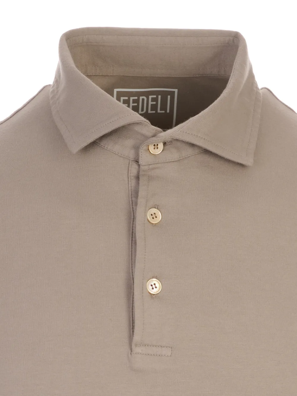 Fedeli Poloshirt met korte mouwen Beige