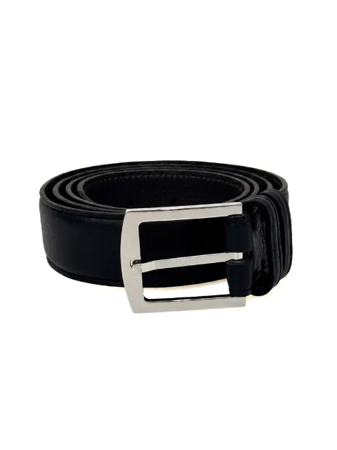 Kiton leather buckle-fastening belt