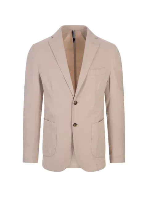 russocapri oxford single-breasted blazer