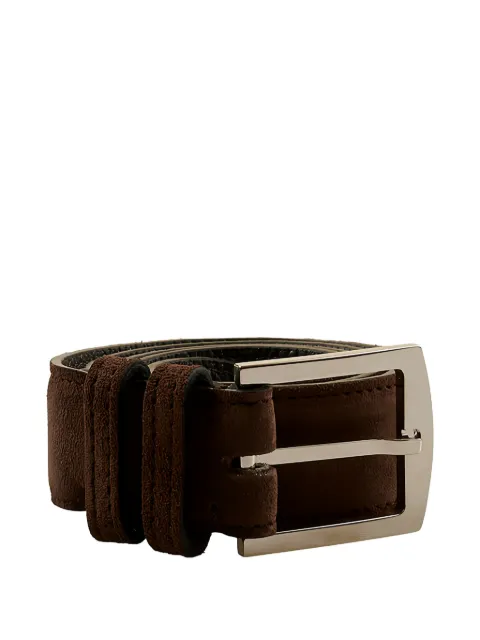 Kiton suede buckle-fastening belt