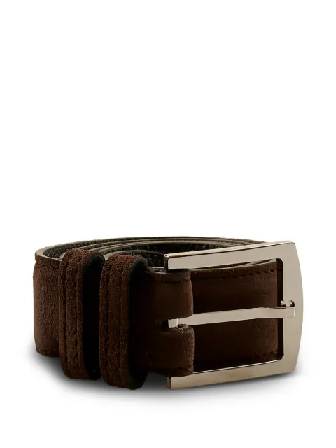 Kiton suede buckle-fastening belt