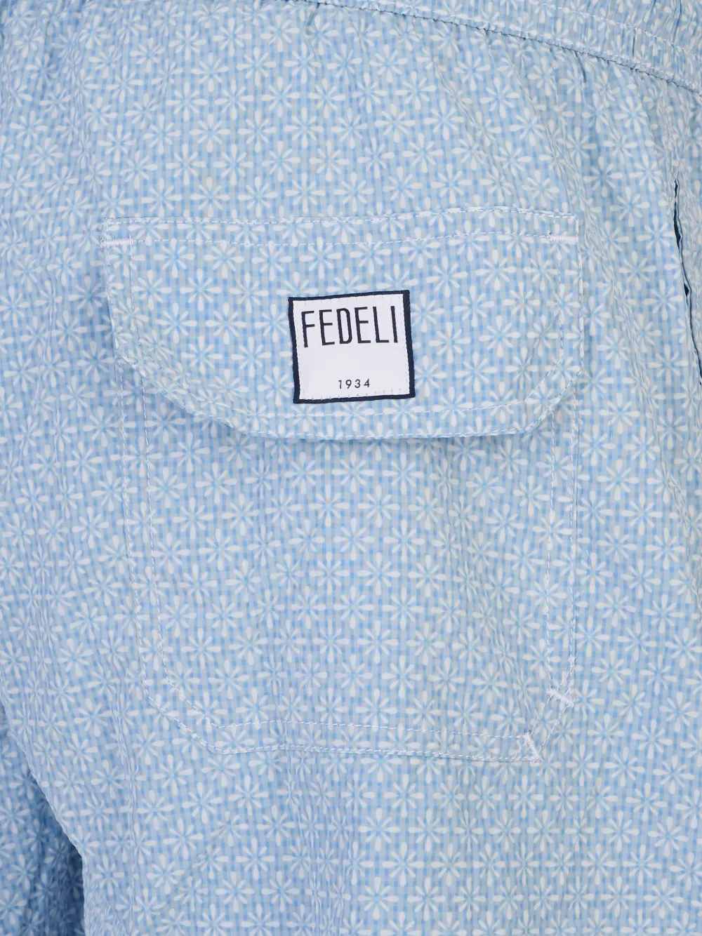  Fedeli Bañador Con Estampado Floral - Azul 