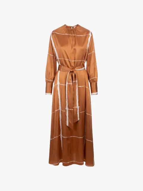 Kiton printed belted maxi dress