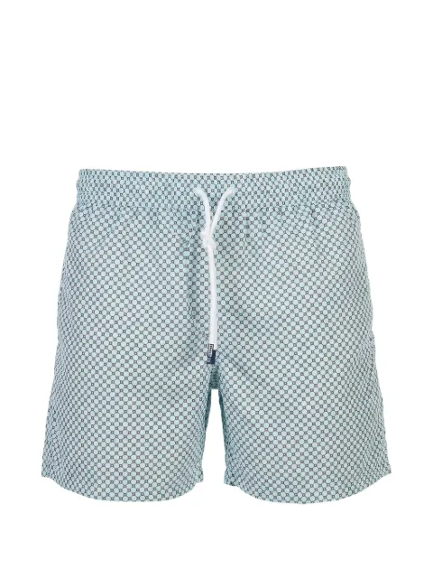 Fedeli geometric-print drawstring swim shorts