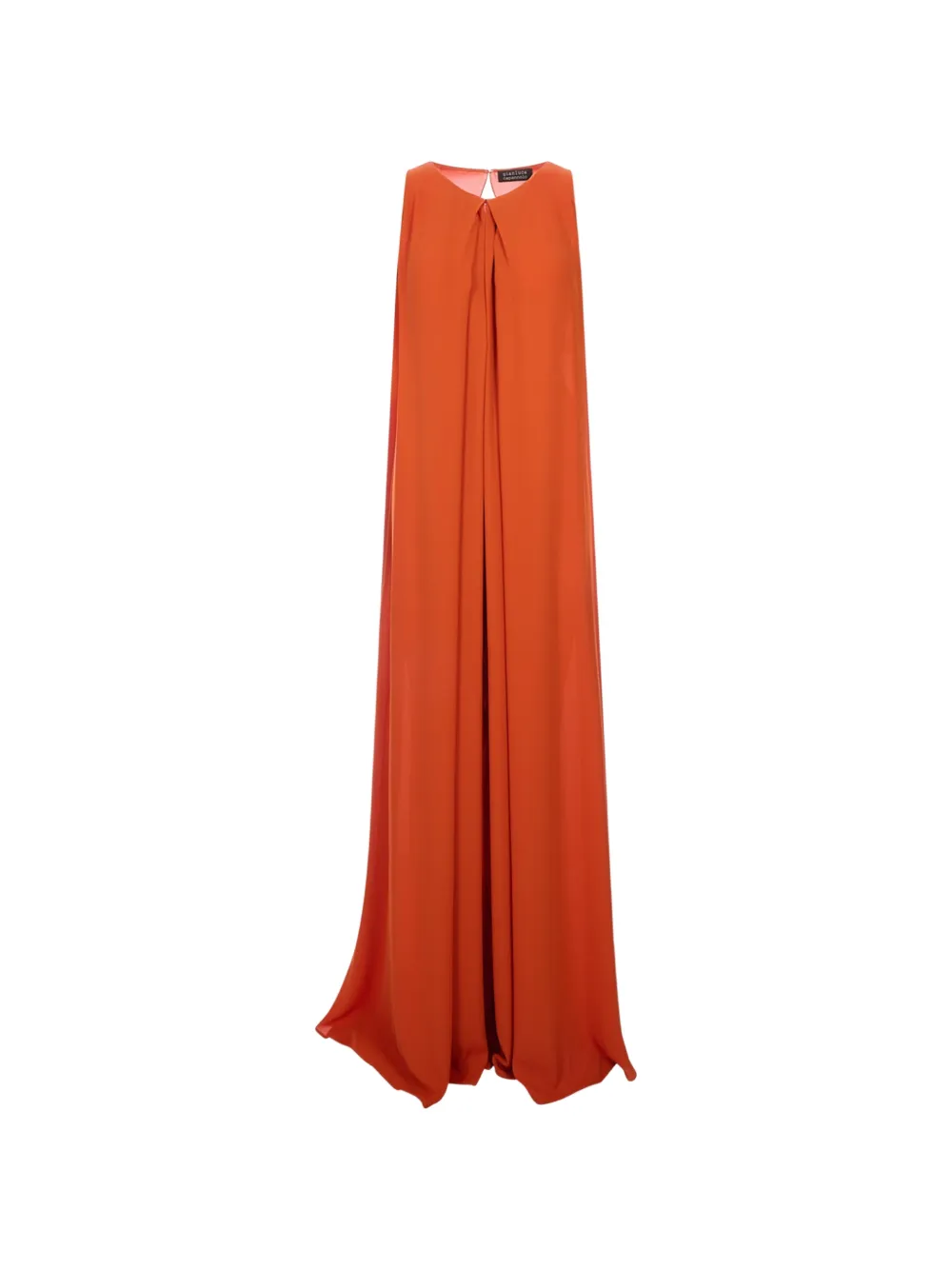 Gianluca Capannolo pleated sleeveless maxi dress - Arancione