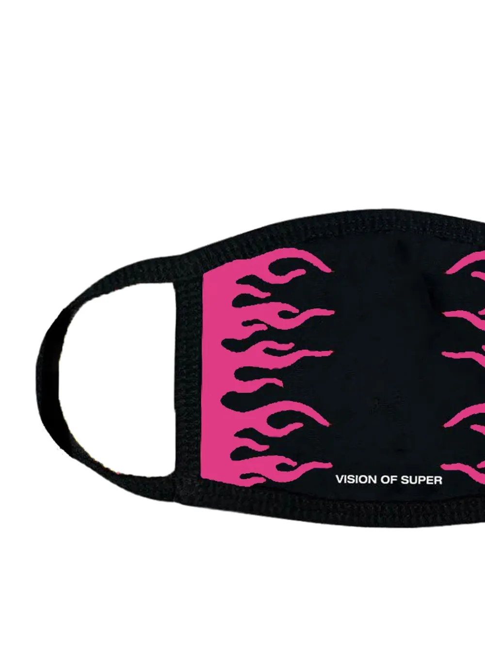 Vision Of Super Mondkapje met logo en vlammenprint Zwart