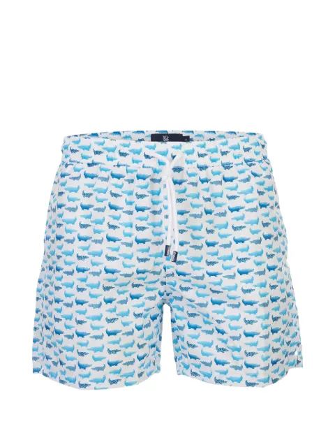 Fedeli crocodile-print swim shorts