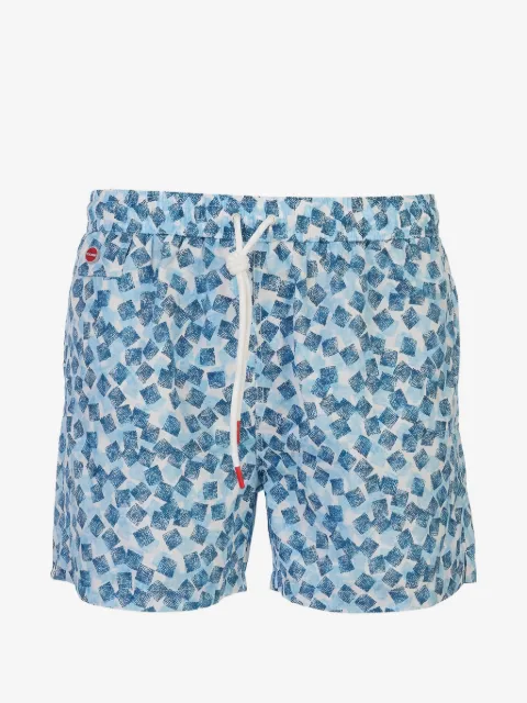 Kiton Badeshorts mit geometrischem Print