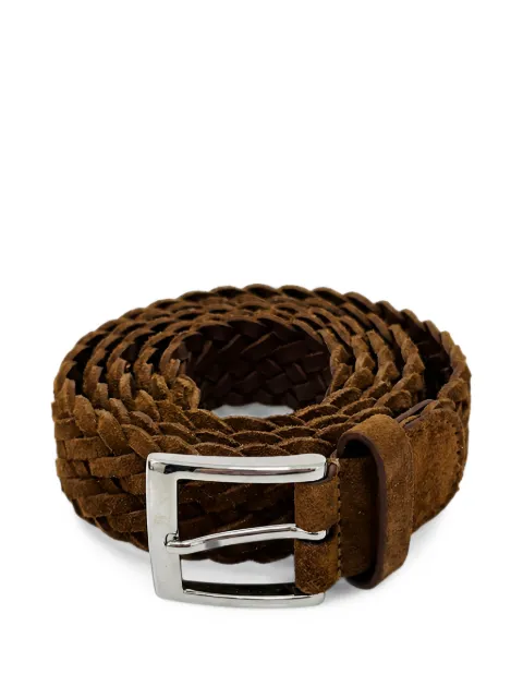 Kiton braided suede belt
