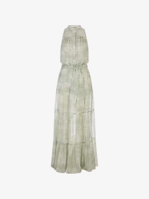 Kiton abstract-print maxi dress
