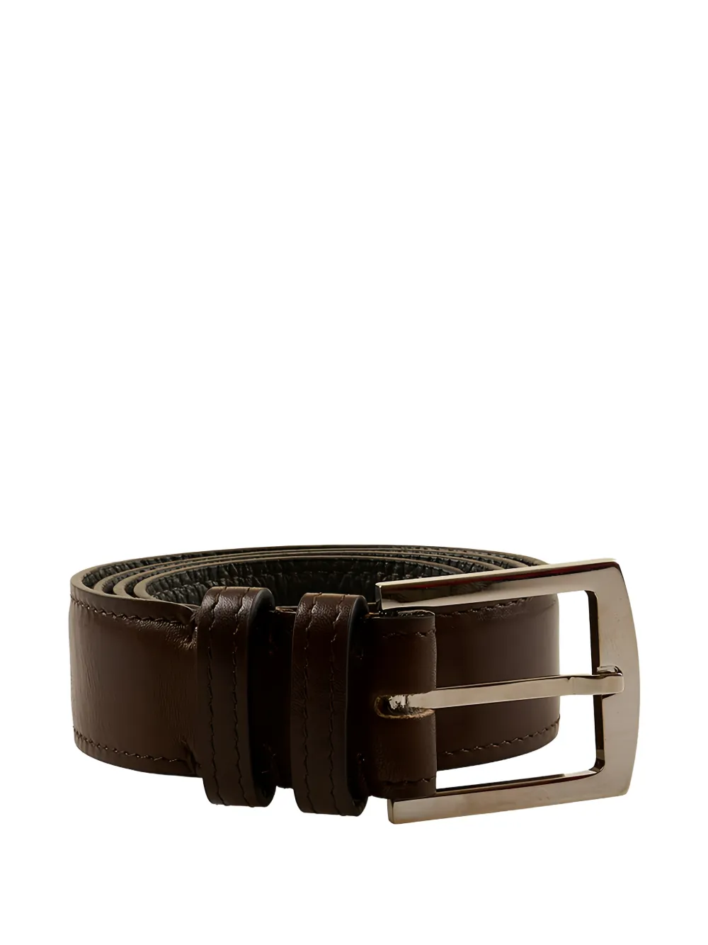 Kiton buckle-fastening leather belt - Braun