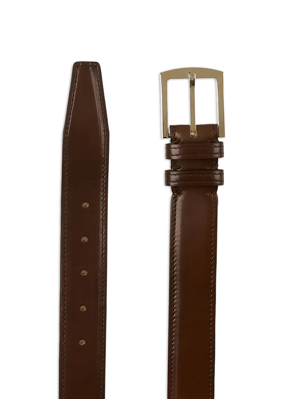 Kiton Leren gespriem Bruin