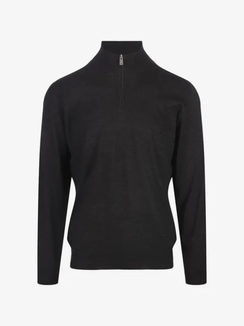 Fedeli zip high-neck sweater
